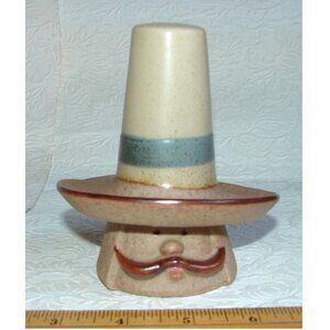 Vtg Mexican Sombrero Mustache Man Salt or Pepper SHAKER, Replacement, Stoneware